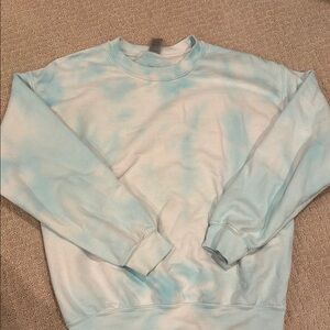 Blue and White Tie-Dye Sweater